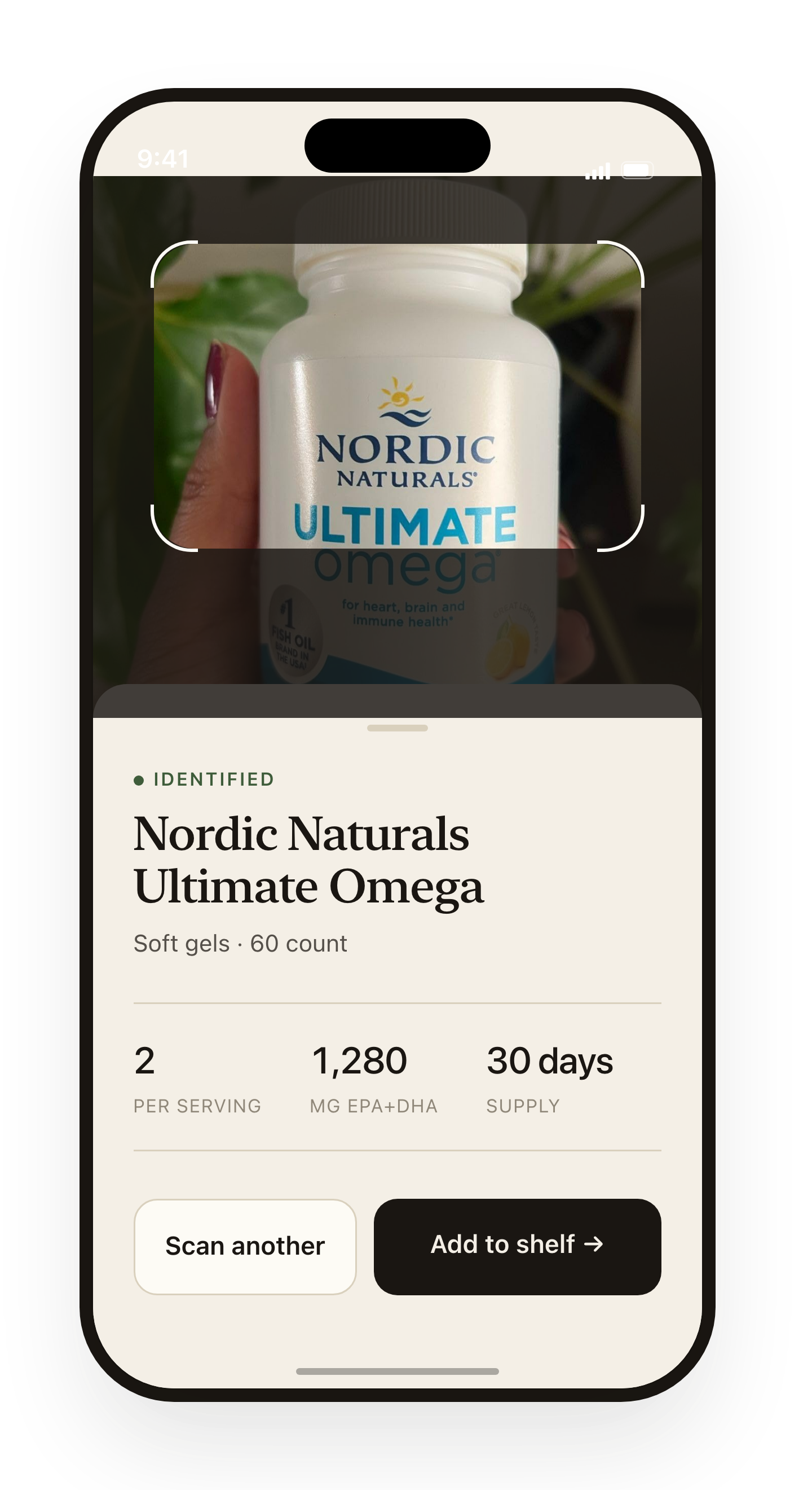 Scan a bottle, match against the database